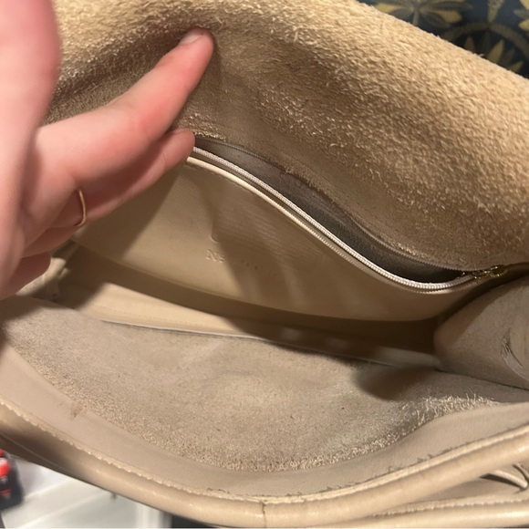 COACH cream Leather Ridgefield Flap Turn Lock Crossbody 9812 - Picture 8 of 9